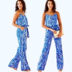 Lilly Pulitzer Dusk Jumpsuit - Twilight Blue Early Riser Size Small